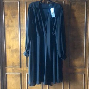 La Femme en Noir Black Serpentine Wrap XL NWT